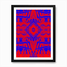 Abstract Red And Blue 4 Art Print