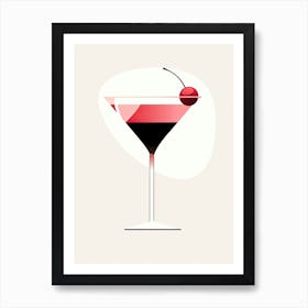 Mid Century Modern French Martini Martini Floral Infusion Cocktail 4 Art Print