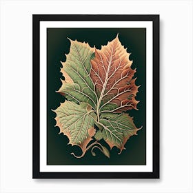Achiote Leaf Vintage Botanical 2 Art Print