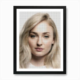 Sophie Turner In Style Dots Art Print