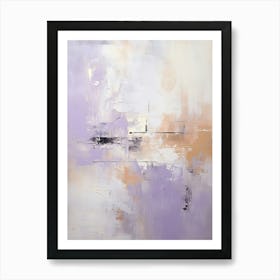 Purple And Brown Abstract Raw Painting 0 Art Print