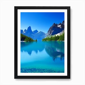Crystal Clear Blue Lake Landscapes Waterscape Photography 2 Art Print