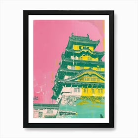 Himeji Japan Duotone Silkscreen 8 Art Print