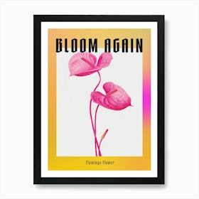 Hot Pink Flamingo Flower 2 Poster Art Print