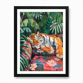 Tiger In The Jungle 3 Art Print