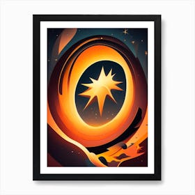 Star Comic Space Space Art Print