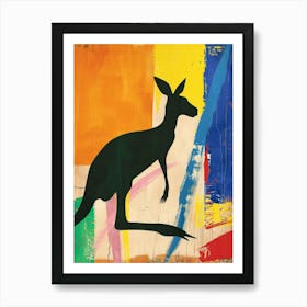 Kangaroo 4 Cut Out Collage Art Print