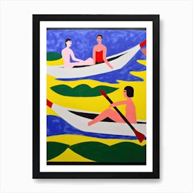 Rowing In The Style Of Matisse 3 Art Print