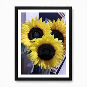 3 Sunflowers Art Print