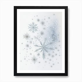 Diamond Dust, Snowflakes, Quentin Blake Illustration Art Print