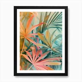 Tropical Palm Leaves Art Print