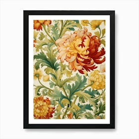 Floral Wallpaper 332 Art Print