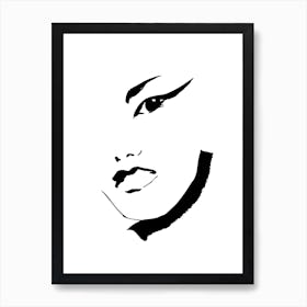 Abstract Face 3 Femme Series Art Print