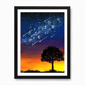 Galaxy Nightfall Art Print
