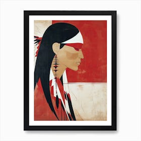 Peoria Peace In Abstract Art ! Native American Art Art Print