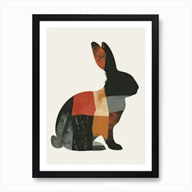 Satin Rabbit Nursery Illustration 2 Art Print