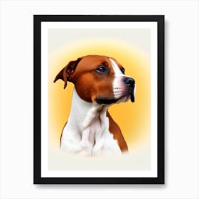 American Staffordshire Terrier Illustration Dog Art Print