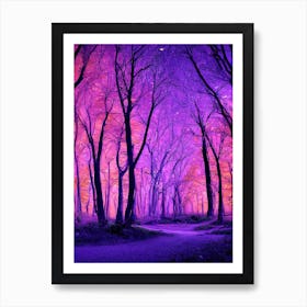 Abstract Purple Forest Affiche