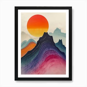 'Sunrise Over Mountains' Art Print