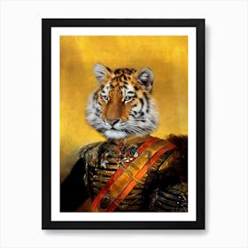 Captain Tiger Tygo Pet Portraits Art Print