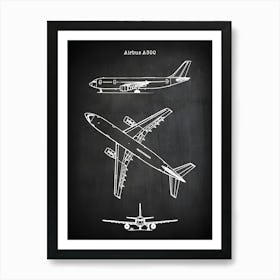 Airbus 300 B 2 Airplane Decor Aircraft Decor Plane Decor Airplane Art Airplane Print Airplane Blueprint Airplane Art Va3001 Art Print