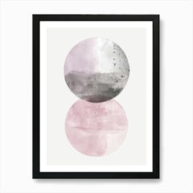 Pink And Grey 2 Art Print