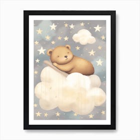 Sleeping Baby Beaver 1 Art Print