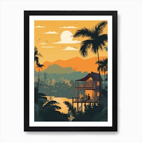 French Guiana 1 Travel Illustration Art Print