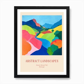 Colourful Abstract Durmitor National Park Montenegro 4 Poster Art Print