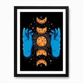 Cookie Moon Phases Art Print