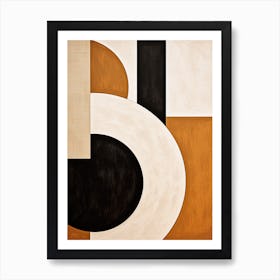 Beige Harmony In Mid Century Notes Art Print