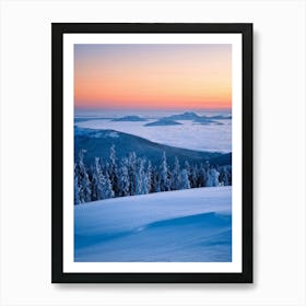 A Winter Scenario At The Heart Of The Arctic Where Pines And Wilderness Blend With The Serene Hues (2) Art Print