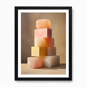 Stacked Soap Bars, Stone Art 1 Art Print