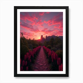 Sunset In The Desert 5 Art Print