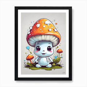 Little Mushroom kawaï cute Art Print