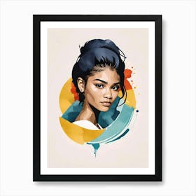 Portrait Of Zendaya Art Print