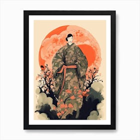 Female Samurai Onna Musha Illustration 10 Art Print