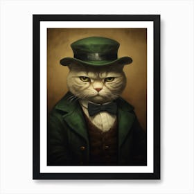 Gangster Cat Scottish Fold 5 Art Print