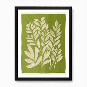 Minimal Abstract Art Plant 46 Art Print