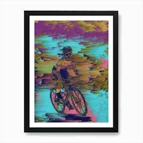 Bike Rider Canvas Print Art Print