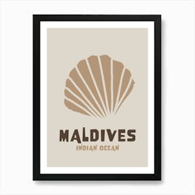 Maldives Neutral Brown Art Print