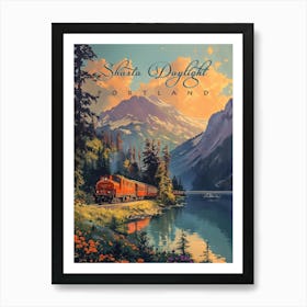 Vintage Shasta Daylight Train Poster Art Print