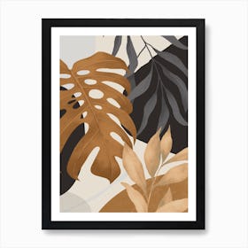 Abstract Art Tropical Leaves 146 Art Print
