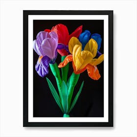 Bright Inflatable Flowers Iris 1 Art Print