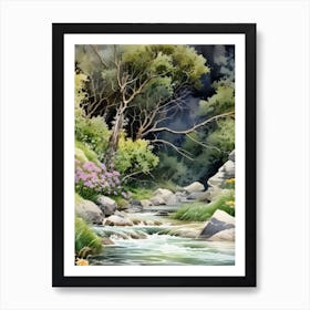 River In The Forest Art Print