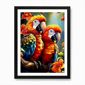 Parrots Art Print