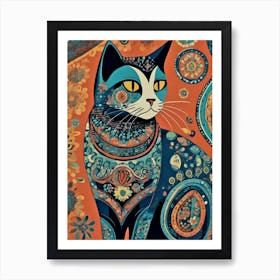 Bohemian Cat  Art Print