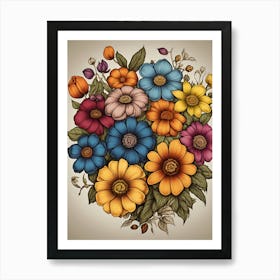 Bouquet Of Flowers 1 Art Print