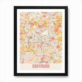 Dortmund Map Poster Art Print