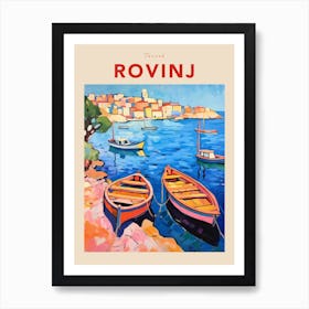 Rovinj Croatia Fauvist Travel Poster Art Print